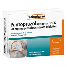 PANTOPRAZOL-ratiopharm SK comprimidos gastrorresistentes de 20 mg, 7 unidades