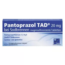 PANTOPRAZOL TAD 20 mg para azia. comprimidos gastrorresistentes, 14 unidades