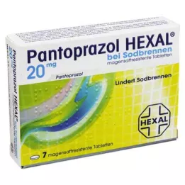 PANTOPRAZOL HEXAL b. Comprimidos gastrorresistentes para azia, 7 unidades