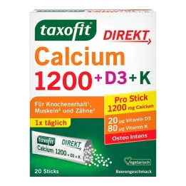 Taxofit Cálcio 1200 + D3 + K Direct Sticks, 20 unid