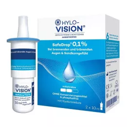 HYLO-VISION Colírio SafeDrop 0,1%, 2X10 ml