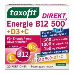 Taxofit Energy B12 500 + D3 + C Grânulos Diretos, 20 unid