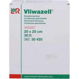 VLIWAZELL Compressas absorventes estéreis 20x25 cm, 30 unidades