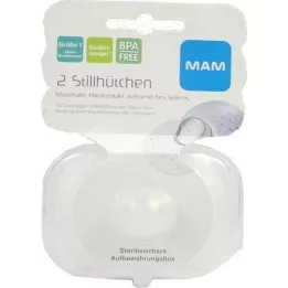 MAM Protetor de mamilo tamanho 1, 2 peças