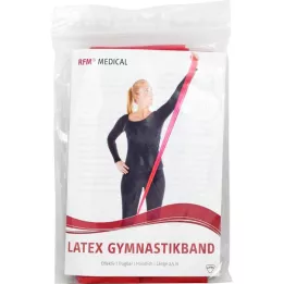 RFM Faixa de ginástica látex média 2,5 m vermelho, 1 peça