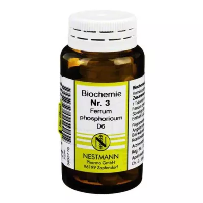 BIOCHEMIE 3 Ferrum phosphoricum D 6 comprimidos, 100 unidades