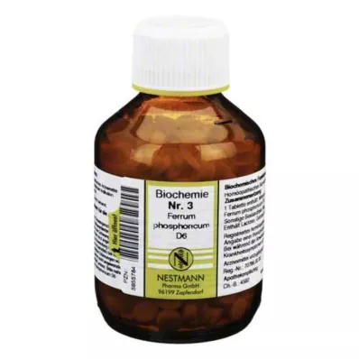 BIOCHEMIE 3 Ferrum phosphoricum D 6 comprimidos, 400 unidades BIOCHEMIE 3 Ferrum phosphoricum D 6 comprimidos, 400 unidades