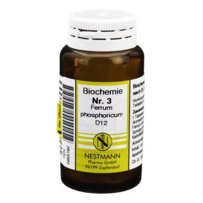 BIOCHEMIE 3 Ferrum phosphoricum D 12 comprimidos, 100 unidades