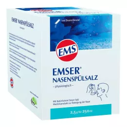 EMSER Frasco fisiológico de sal para enxágue nasal, 100 unidades