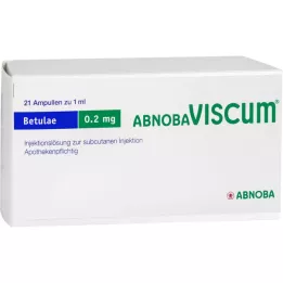 ABNOBAVISCUM Betulae 0,2 mg ampolas, 21 unidades
