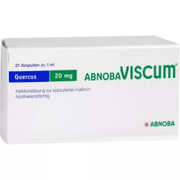 ABNOBAVISCUM Quercus 20 mg ampolas, 21 unidades