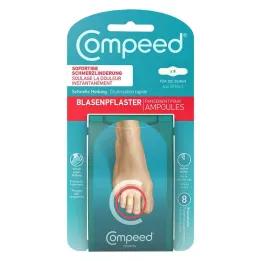 COMPEED Emplastros para bolhas nos dedos dos pés, 8 peças