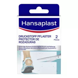 HANSAPLAST Batente de pressão transparente. Almofada protetora, 2 peças