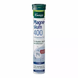 KNEIPP Comprimidos efervescentes de magnésio 400+C+E, 15 unidades