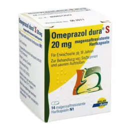 OMEPRAZOL dura S 20 mg cápsulas duras gastrorresistentes, 14 unidades