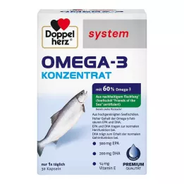 DOPPELHERZ Cápsulas de concentrado de ômega-3, 30 unidades