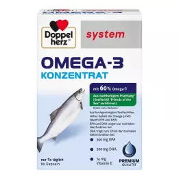 DOPPELHERZ Cápsulas de concentrado de ômega-3, 60 unidades