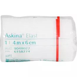ASKINA Atadura elástica 6 cmx4 m revestida com celofane, 1 peça