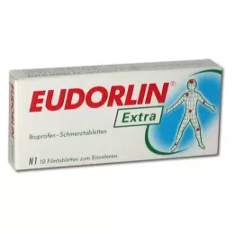 EUDORLIN Comprimidos extras de ibuprofeno para dor, 10 unidades