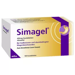 SIMAGEL Comprimidos mastigáveis, 100 unidades