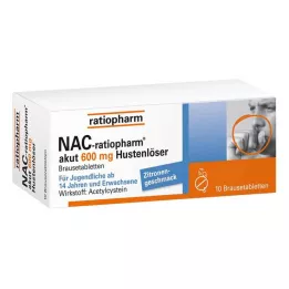 NAC-ratiopharm akut 600 mg comprimidos efervescentes expectorantes para tosse, 10 unidades