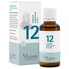 BIOCHEMIE Pflueger 12 Cálcio sulfuricum D 6 gotas, 30 ml