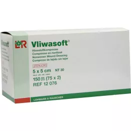 VLIWASOFT Compressas não tecidas 5x5 cm estéreis 4l., 150 unidades