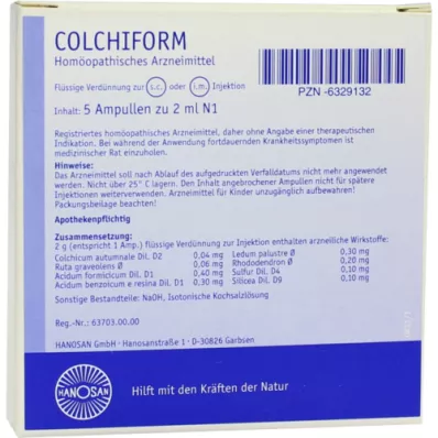 COLCHIFORM Ampolas solução injetável, 10 ml