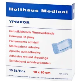 WUNDVERBAND Ypsipor estéril 10x10 cm, 10 unidades