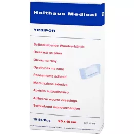 WUNDVERBAND Ypsipor estéril 10x20 cm, 10 unidades
