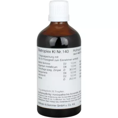 RETROPLEX KL No.140 gotas, 100 ml