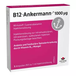 B12 ANKERMANN ampolas de 1.000 μg, 5X1 ml