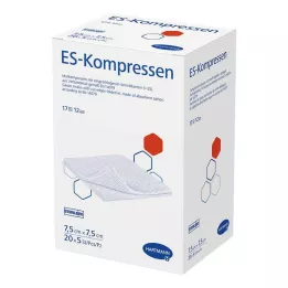 ES-KOMPRESSEN embalagem grande estéril de 7,5x7,5 cm, 12 dobras, 20X5 unidades