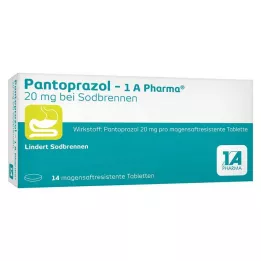 PANTOPRAZOL-1A Pharma 20mg para azia msr.Tab., 14 pcs