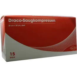Compressas de sucção estéreis 20x20cm Draco, 15 un