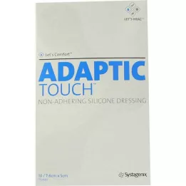 ADAPTIC Curativo de silicone não adesivo Touch 5x7,6 cm, 10 unidades