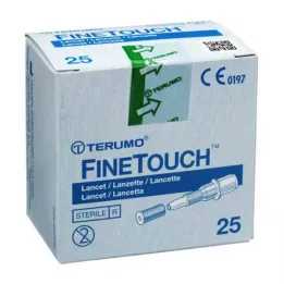 TERUMO Lancetas descartáveis FineTouch, 25 unidades