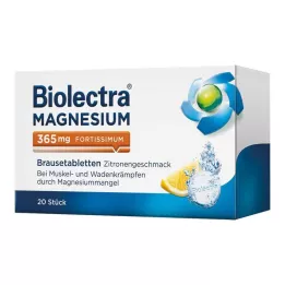 BIOLECTRA Magnésio 365 mg fortissimum limão, 20 unidades
