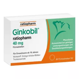 GINKOBIL-ratiopharm 40 mg comprimidos revestidos por película, 60 unidades