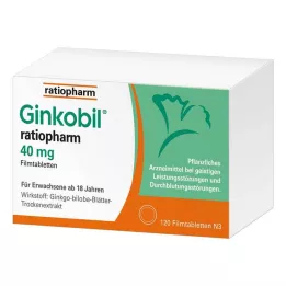 GINKOBIL-ratiopharm 40 mg comprimidos revestidos por película, 120 unidades