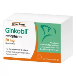 GINKOBIL-ratiopharm 80 mg comprimidos revestidos por película, 120 unidades