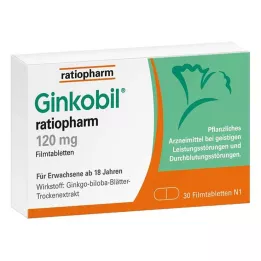 GINKOBIL-ratiopharm 120 mg comprimidos revestidos por película, 30 unidades
