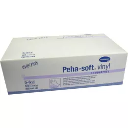 PEHA-SOFT Luvas Unt.Vinil unste.sem pó XS, 100 unid
