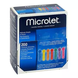 MICROLET Lancetas coloridas, 200 unidades