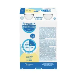 Garrafa Fresubin Protein Energy Drink Baunilha, 6X4X200 ml