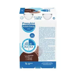 FRESUBIN PROTEIN Energia DRINK Garrafa de Chocolate para Beber, 4X200 ml