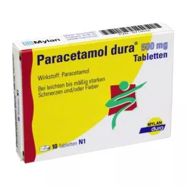 PARACETAMOL comprimidos de dura 500 mg, 10 unidades