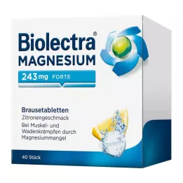 BIOLECTRA Magnésio 243 mg forte Limão Br.-Tabl., 40 pcs