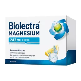 BIOLECTRA Magnésio 243 mg forte Limão Br.-Tabl., 60 pcs