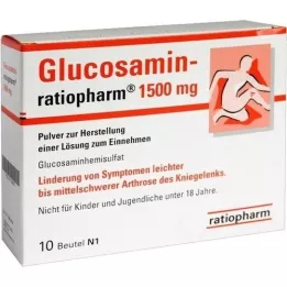 GLUCOSAMIN-RATIOPHARM 1500 mg pó para administração oral, 10 unidades